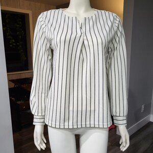 GRACIER - Stripped Smock Blouse